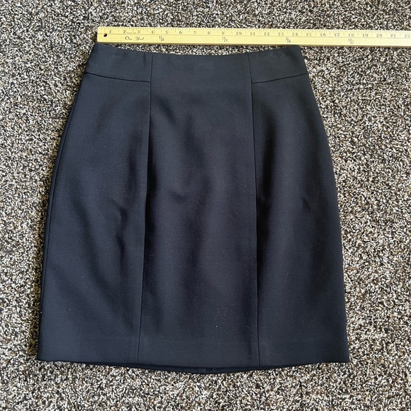 Tahari Blue Mini Pencil Skirt with Pleats - Picture 1 of 4